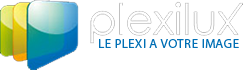 Logo blanc footer de Plexilux